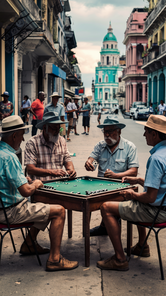 Weetjes over Cuba🇨🇺 2 Cubanen die domino op de straat spelen